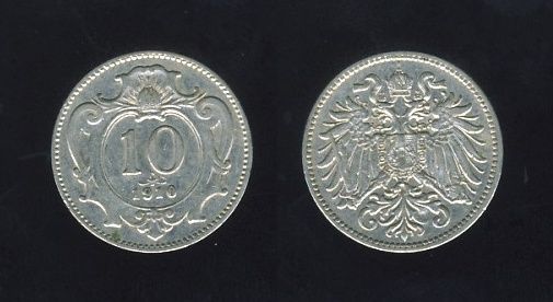 Austrougarska Austrija 10 Heller 1910