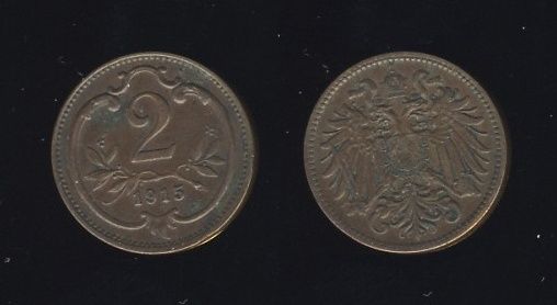 Austrougarska Austrija 2 Heller 1915