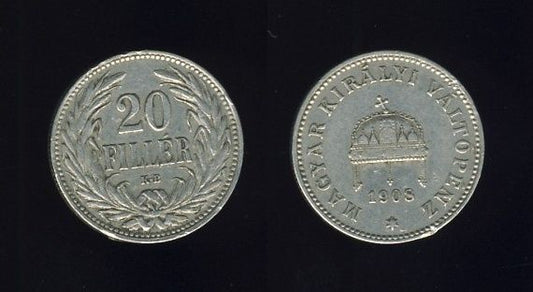 Austrougarska Mađarska 20 Heller 1908