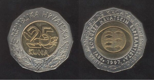 Hrvatska 25 kuna 1997. – Prvi kongres hrvatskih esperantista