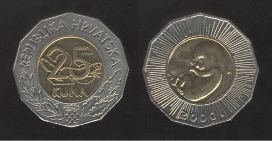 Hrvatska 25 kuna 2000. – Fetus