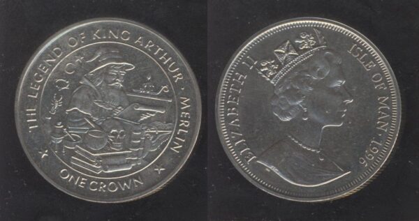 Isle Of Man 1 Crown 1996 Queen Elizabeth II