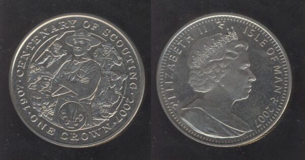 Isle Of Man 1 Crown 2007 Queen Elizabeth II