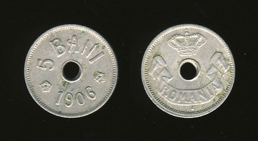 Romania Rumunjska 5 Bani 1906