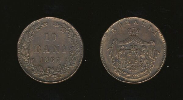 Romania Rumunjska 10 Bani 1867