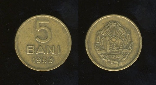 Romania Rumunjska 5 Bani 1953