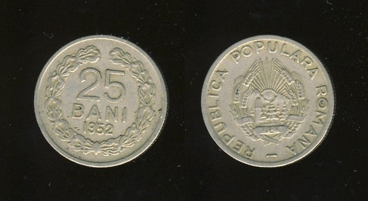 Romania Rumunjska 25 Bani 1952