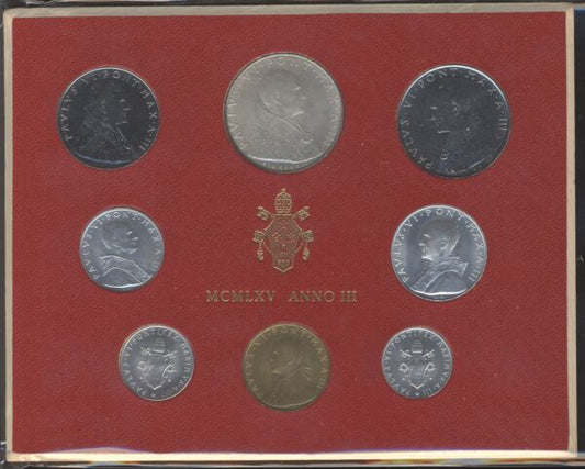 Vatican City Vatikan Set 1965 – Pavlvs VI – Anno III