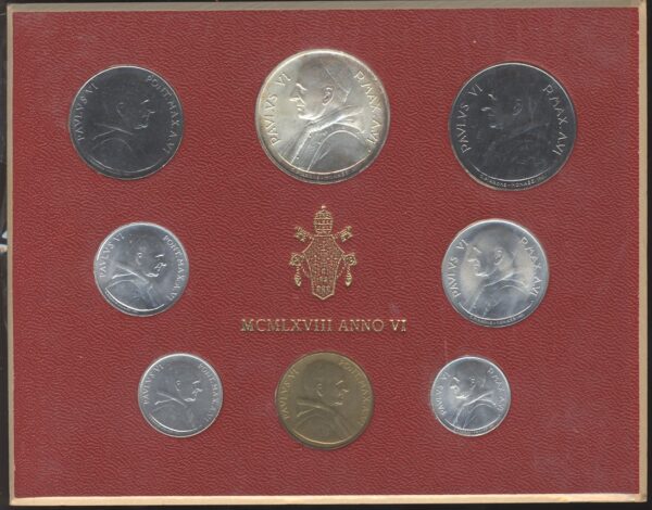 Vatican City Vatikan Set 1968 – Pavlvs VI – Anno VI